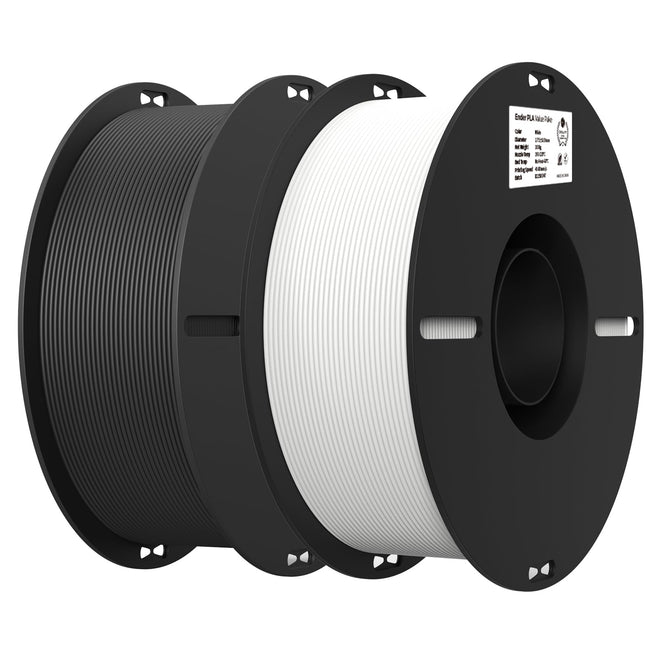 Filament 1.75mm 2 Packs for 3D Printing, Cost-Effective Ender PLA Filament 3D Printers, No-Tangling, Strong Bonding and Overhang Performance Dimensional Accuracy +/-0.02mm, White & Black 🍁 All In One Marketplace Canada