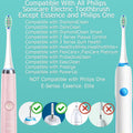 Toothbrush Head Compatible with Philips Sonicare Electric Toothbrush, Replacement Brush Heads for Phillips Sonicare 4100 5100 6100 9900 C2 W3 and More Click-on Handles (8white+8black) 🍁 All In One Marketplace Canada