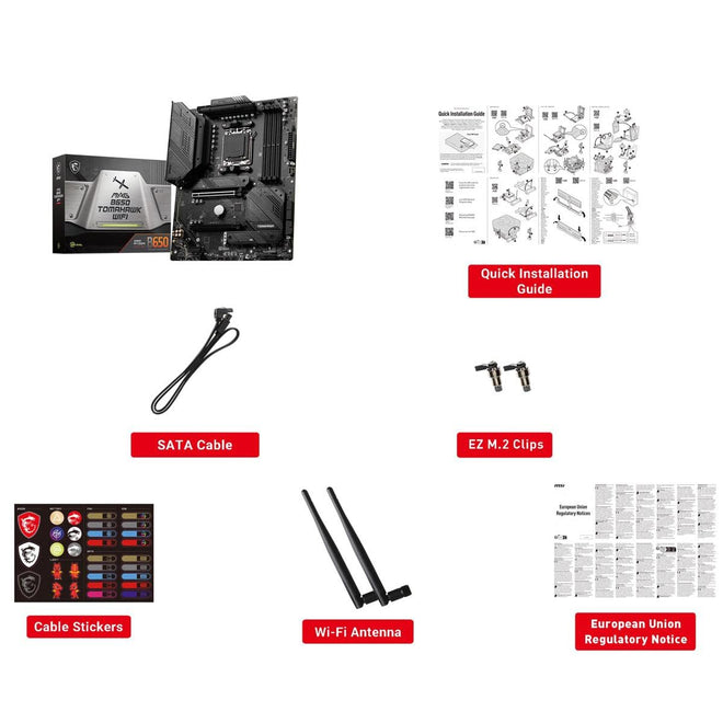 MSI MAG B650 Tomahawk WiFi Gaming Motherboard (AMD AM5, ATX, DDR5, PCIe 4.0, M.2, SATA 6Gb/s, USB 3.2 Gen 2, HDMI/DP, Wi-Fi 6E, AMD Ryzen 7000 Series Desktop Processors) 🍁 All In One Marketplace Canada