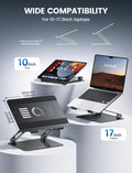 Lamicall Adjustable Laptop Stand, Portable Laptop Riser, Aluminum Laptop Stand for Desk Foldable, Ergonomic Computer Notebook Stand Holder Gift for MacBook Air Pro, More 10-17.3" Laptops, Black 🍁 All In One Marketplace Canada