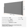 VEVOR Retractable Side Awning, 71''x 138'' Outdoor Privacy Screen, 180g Polyester Water-Proof Retractable Patio Screen, UV 30+ Room Divider Wind Screen for Patio, Backyard, Balcony, Gray 🍁 All In One Marketplace Canada