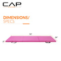 CAP Barbell Folding Exercise Mat – Durable, Anti-Tear, Thick Padding for Fitness, Aerobics, Gymnastics & Home Workouts. 72"L x 24"W x 2"Thick. PINK 🍁 All In One Marketplace Canada
