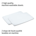 Maxi-Cosi Swift/Calao Bassinet Mode Fitted Sheets – 2-Pack, 100% Cotton, Soft and Breathable, Durable, Perfect Fit for Playard Bassinet Mattress, Machine Washable, Baby Bedding Essentials 🍁 All In One Marketplace Canada