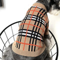 Dog Knit Sweater | Brrbrry Plaid Dog Sweater