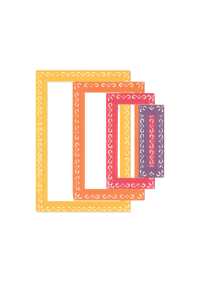 Sizzix Framelits Die Set 9PK Fanciful Framelits Renee Deco Rectangles by Stacey