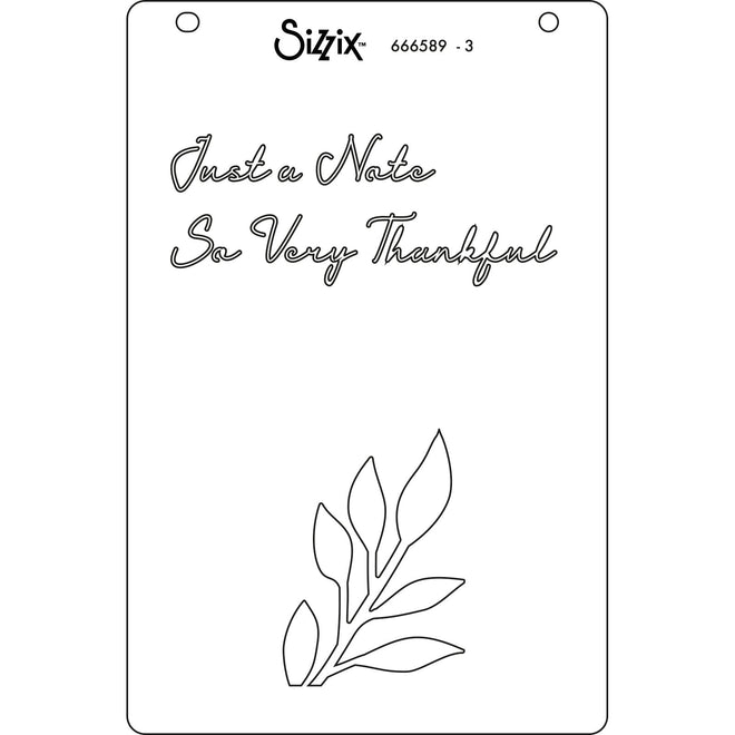 Sizzix A6 Layered Stencils 4PK Cosmopolitan, Frond by Stacey Park