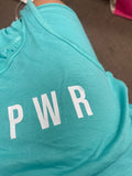 MAMA PWR - XXL LADIES TEAL FLOWY TANK DEFECTIVE