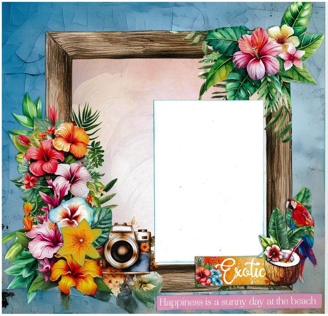 3Quarter Designs Tropic Excursion 12x12 Design Paper & Diecuts Set