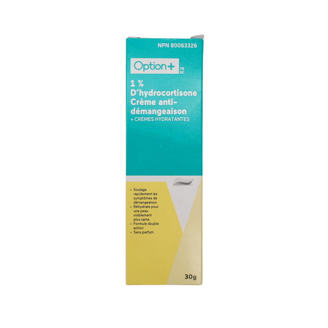 Option+ 1% Hydrocortisone Anti-Itch Cream with Moisturizers – 30g