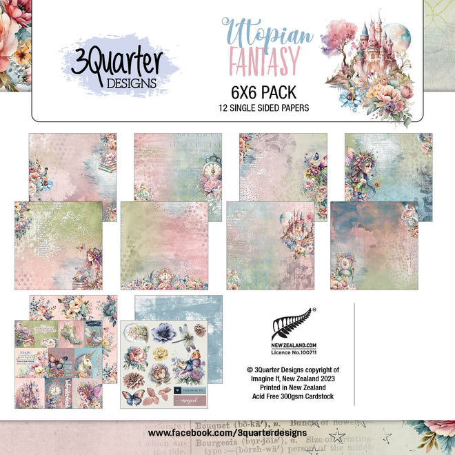 Utopian Fantasy Paper Pack 6" x 6"