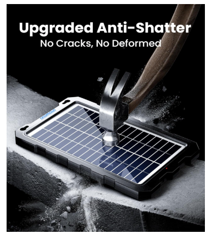 7.5W 12V Solar Battery Trickle Charger & Maintainer for Car, RV, ATV, Motorcycle, Marine, etc.