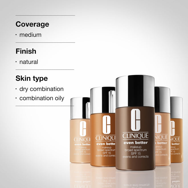 Clinique Even Better Makeup Medium Coverage Foundation Broad Spectrum SPF 15 | Evens Skin Tone + Reduces Dark Spots, Ivory 🍁 All In One Marketplace Canada