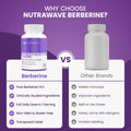 Nutrawave PURE Berberine MAXIMUM POTENCY 1000mg per Serving (2 capsules 500mg each) Supports Blood Sugar Levels, Healthy Lipid (Fat) and Glucose Metabolism. Non-GMO, Vegan, Gluten Free. 90 Easy to Swallow Capsules- 2 pack 🍁 All In One Marketplace Canada