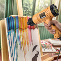 SEEKONE Heat Gun 1800W 122℉-1202℉（50℃- 650℃）Fast Heating Heavy Duty Hot Air Gun Kit Variable Temperature Control Overheat Protection with 4 Nozzles for Crafts, Shrinking PVC, Stripping Paint(5.2FT) 🍁 All In One Marketplace Canada