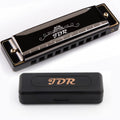 JDR Harmonica C, Blues armonica Key of C 10 Hole 20 Tone with Case Mouth Organ Standard Diatonic for Kids Beginner Adults Professional Player Teacher Parents Students Black New Year Gift 🍁 All In One Marketplace Canada