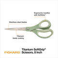 Fiskars 8 Inch Titanium Softgrip Scissors, Color 3 Pack 🍁 All In One Marketplace Canada