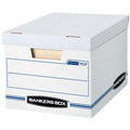 Bankers Box Stor/File Basic-Duty Storage Boxes, 6 Pack (70325),White/Blue 🍁 All In One Marketplace Canada