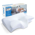 HOMCA Memory Foam Pillow, 2 in 1 Cervical Pillow for Neck Pain Relief, Ergonomic Neck Support Pillows for Side Back Stomach Sleepers with Breathable Pillowcase(White) 🍁 All In One Marketplace Canada