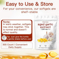 Aged Garlic Extract Capsules 7500mg Odorless – 300 Count Aged Garlic Supplement for Immune Support，Organic, Non-GMO, Vegetarian Softgels(1 PCS) 🍁 All In One Marketplace Canada