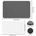 Ceecysaa Stone Bath Mat, Non-Slip Diatomaceous Earth Shower Mat, Quick Drying Bath Mat Stone, Super Absorbent Diatomite Bath Mats for Bathroom Kitchen, Easy to Clean, 60 x 39cm, Dark Gray 🍁 All In One Marketplace Canada