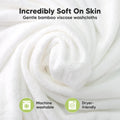 6-Pack Organic Baby Washcloths - Soft Viscose from Bamboo Washcloth, Baby Wash Cloths, Baby Wash Cloth for Newborn, Kids, Bath Baby Towels, Face Towel, Face Cloths (White) 🍁 All In One Marketplace Canada