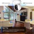 Tapo 2K Pan/Tilt Indoor Security WiFi Camera, 2 Pack, Baby & Pet Camera w/ 360° Motion Tracking, 2-Way Audio, Night Vision, Cloud & Local Storage (Up to 256 GB), Works w/Alexa & Google (Tapo C210P2) 🍁 All In One Marketplace Canada