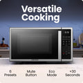 Chefman Countertop Microwave Oven 0.7 Cu. Ft. Digital Stainless Steel Microwave 700 Watts with 6 Auto Menus, 10 Power Levels, Eco Mode, Memory, Mute Function, Child Safety Lock, Easy Clean 🍁 All In One Marketplace Canada