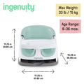 Ingenuity Baby Base 2-in-1 Booster Feeding and Floor Seat with Self-Storing Tray - Mist 🍁 All In One Marketplace Canada