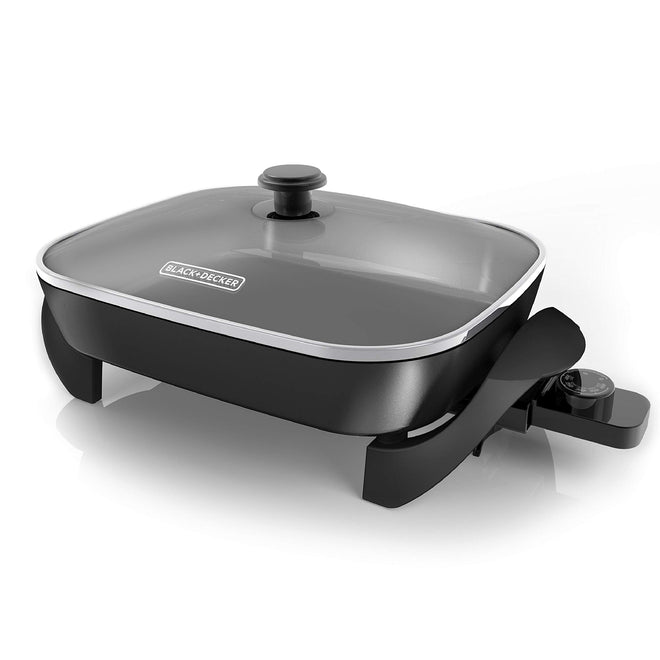 BLACK+DECKER 12x15-Inch Electric Skillet with Glass Lid 🍁 All In One Marketplace Canada