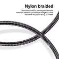 CUGUNU iPhone Charger, 5 Pack 3/3/6/6/10FT Apple MFi Certified USB Lightning Cable Nylon Braided Fast Charging Cord Compatible for iPhone 14/13/12/11/X/Max/8/7/6/5/SE/Plus/iPad - Black 🍁 All In One Marketplace Canada