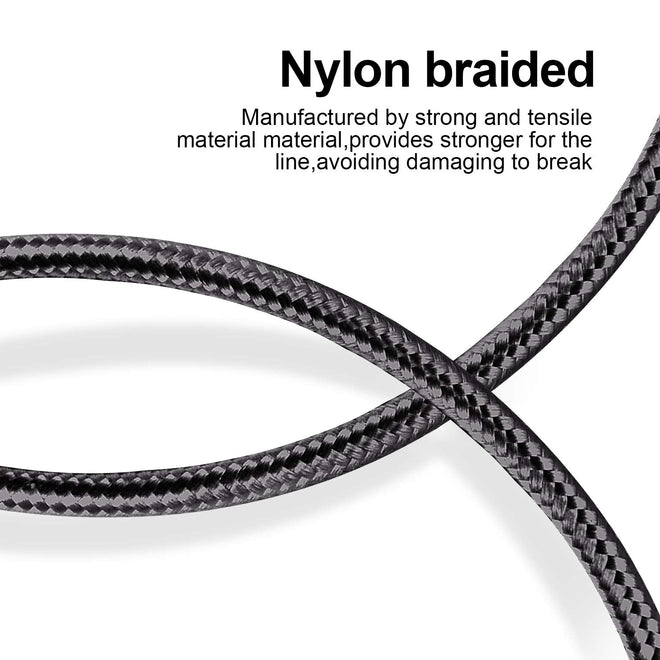 CUGUNU iPhone Charger, 5 Pack 3/3/6/6/10FT Apple MFi Certified USB Lightning Cable Nylon Braided Fast Charging Cord Compatible for iPhone 14/13/12/11/X/Max/8/7/6/5/SE/Plus/iPad - Black 🍁 All In One Marketplace Canada