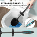 UPTRONIC Toilet Brush, Toilet Bowl Brush with Extra Long Handle Durable Bristles Toilet Scrubber and Covered Holder for Toilet Brush Set for Bathroom Cleaning (Black-01) 🍁 All In One Marketplace Canada