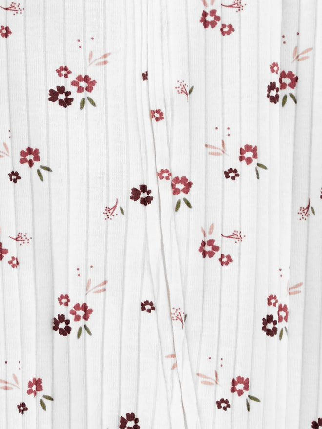 Simple Joys by Carter's Unisex Baby 2-Pack 2-Way Zip Textured Sleep and Play, Light Burgundy/Pink Floral, 0-3 Months 🍁 All In One Marketplace Canada