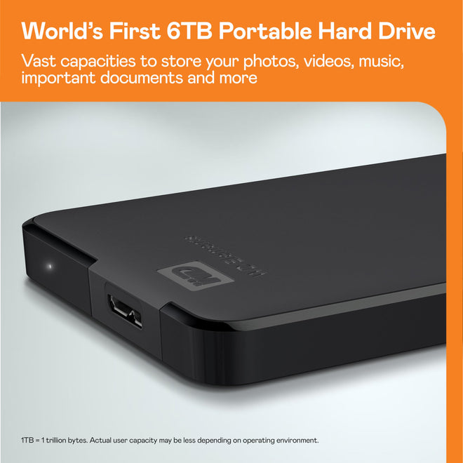 Western Digital 1TB Elements Portable External Hard Drive - USB 3.0 - WDBUZG0010BBK-WESN,Black 🍁 All In One Marketplace Canada