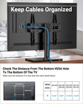 PERLESMITH Swivel Universal TV Stand/Base - Table Top TV Stand for 24-60 inch LCD LED TVs - Height Adjustable TV Mount Stand with Tempered Glass Base, VESA 400x400mm, Holds up to 99lbs PSTVS09 🍁 All In One Marketplace Canada