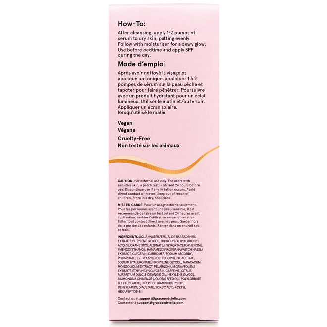 grace & stella Vitain C Serum (50ml /1.7 fl oz) - Brightening Vitamin C Face Serum with Hyaluronic Acid - To Reduce Dullness & Dark Spots - Vegan Skincare 🍁 All In One Marketplace Canada
