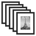 upsimples 8x10 Picture Frame Set of 5,Display Pictures 5x7 with Mat or 8x10 Without Mat,Wall Gallery Photo Frames, Black 🍁 All In One Marketplace Canada