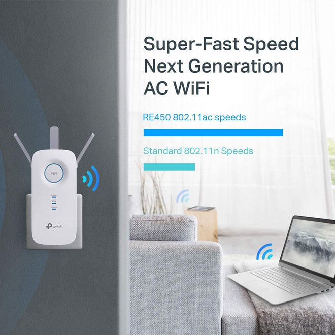 TP-Link AC1750 WiFi Extender (RE450) - Up to 1750Mbps, Dual Band WiFi Repeater, Internet Booster, Extend WiFi Range Further 🍁 All In One Marketplace Canada