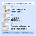 TUSHY Classic 3.0 Non-Electric Bidet Toilet Attachment, Experience a Superior Fresh Water Clean (Slim Fit, Easily Installs Under Toilet Seat, Adjustable Spray, Self Cleaning Nozzle), Bamboo Knob 🍁 All In One Marketplace Canada
