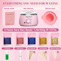 Waxing Kit for Women & Men: Wax Kit Wax Warmer for Hair Removal with 5 Packs Hard Wax Beads & Wax Pot, At-Home Wax Melt Warmer for Brazilian Bikini, Legs & Body, Ideal for Sensitive Skin & Beginners 🍁 All In One Marketplace Canada