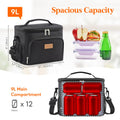 Lifewit Insulated Lunch Bag for Men, Reusable Lunch Box Women, Portable Cooler Freezable Soft Tote Bag Leakproof with Adjustable Shoulder Strap for Adult/Kid for Work/Picnic/School,Black 9L 🍁 All In One Marketplace Canada