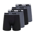 Puma Men's 4 Pack Active Stretch Boxer Briefs, Black/Grey, Medium 🍁 All In One Marketplace Canada
