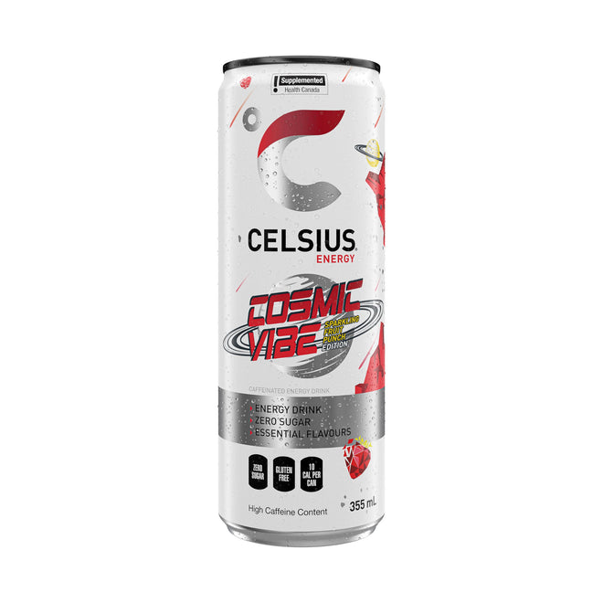 CELSIUS Sparkling Cosmic Vibe, Zero Sugar Energy Drink, 355ml (Pack of 12) 🍁 All In One Marketplace Canada