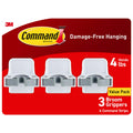 Command Broom and Mop Grippers, 3 Hangers and 6 Command Strips, Damage Free Hanging Wall Mount Broom and Mop Holder, Household Cleaning Organizer for Christmas Decorations, Holds up to 4 lb 🍁 All In One Marketplace Canada