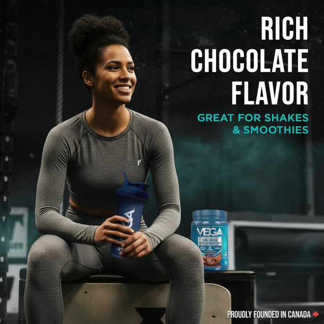 Vega Protein + Supergreens Vegan Plant Based Protein Powder – 20g Organic Pea Protein, Dairy-free, Healthy Breakfast Shake – Chocolate, 16 Servings, 521 grams (Pack of 1) 🍁 All In One Marketplace Canada
