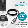 D-Link USB WiFi 6 Adapter AX1800 USB 3.0 Dual Band Long Range MU-MIMO Wireless Internet Network for Desktop PC Laptop Windows (DWA-X1850-B1-CA) 🍁 All In One Marketplace Canada