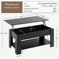 Yaheetech Coffee Table with Storage, Lift Top, 98cm L, Black 🍁 All In One Marketplace Canada