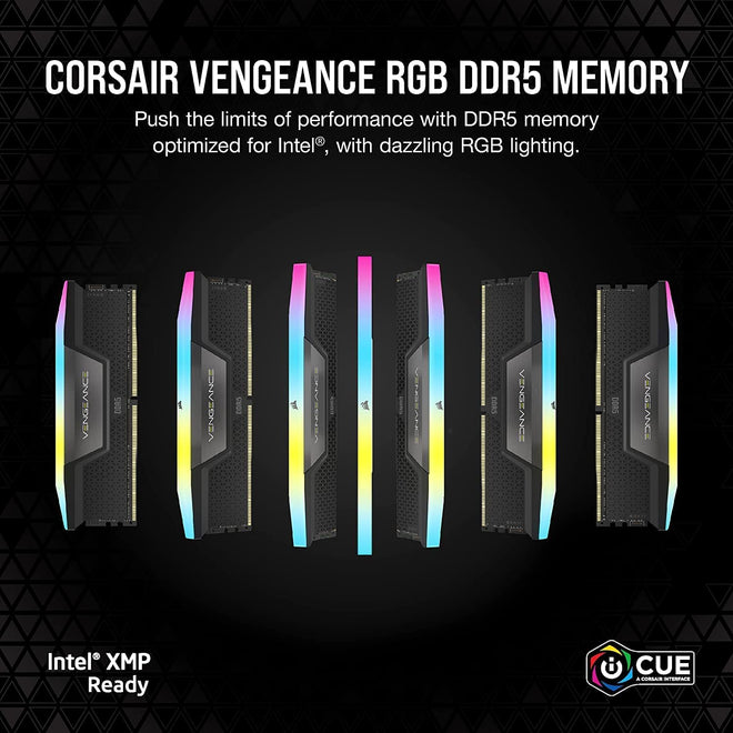 CORSAIR Vengeance RGB DDR5 RAM 32GB (2x16GB) Up to 6000MHz CL36-44-44-96 1.35V Intel XMP 3.0 Computer Memory – Black (CMH32GX5M2E6000C36) 🍁 All In One Marketplace Canada