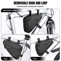 WOTOW Bike Frame Storage Bag, Water Resistant Cycling Reflective Triangle Handlebar Top Tube Bag Under Seat Pouch Strap-On Adjustable Install Position Tool Accessories Pack for Mountain Road Bike 🍁 All In One Marketplace Canada