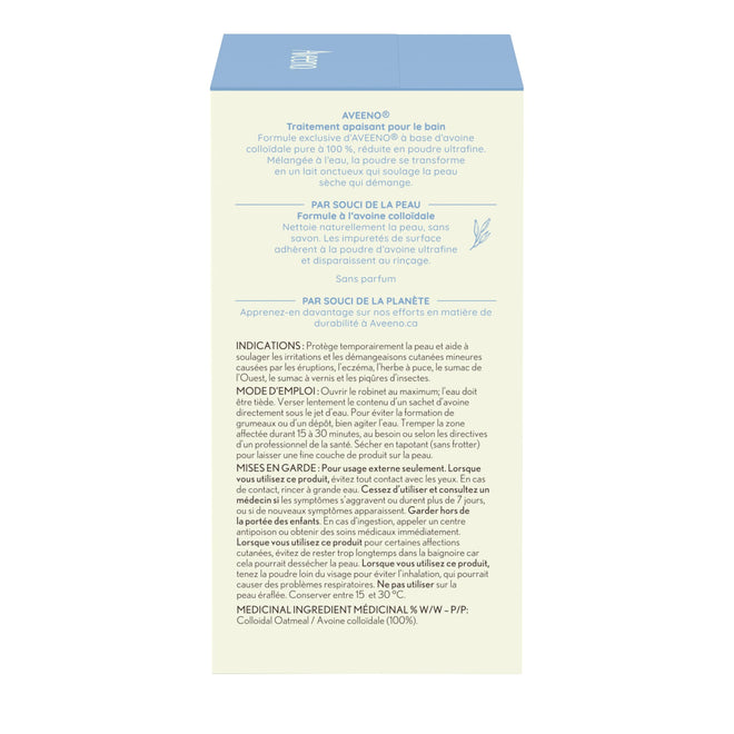 Aveeno Soothing Bath Treatment, Eczema, Dry Skin Relief, Colloidal Oatmeal Bath, Cleanser, Fragrance Free, 8-pack, 42 gram 🍁 All In One Marketplace Canada